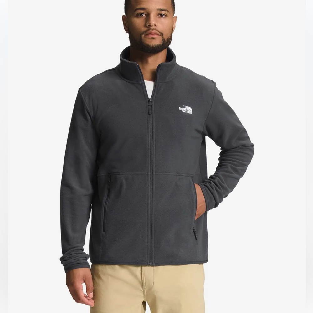 The North Face Men's Charcoal Gray Lightweight Fleece Jacket